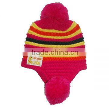 CUSTOM CHEAP WOOL/ACRYLIC KNITTED WINTER HAT FOR WOMEN WHOLESALE LOGOS