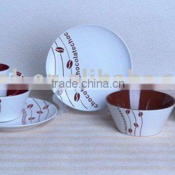 handpainted ceramic breakfast set