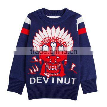 (sweater NO.5) navy 18m-6y baby boy catton cartoon embroidery sweaters winter clothes boys tops winter wear