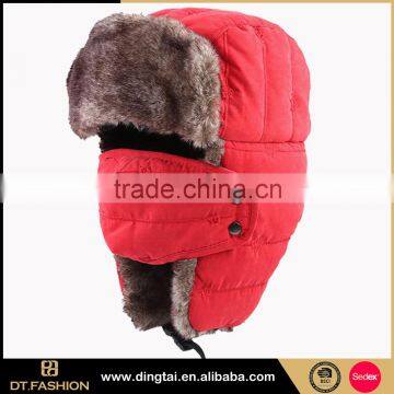 Custom Wholesale Russian style Winter Fur Trapper Hat