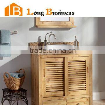 LB-JX2062 Modern solid bamboo board bathroom cabinet