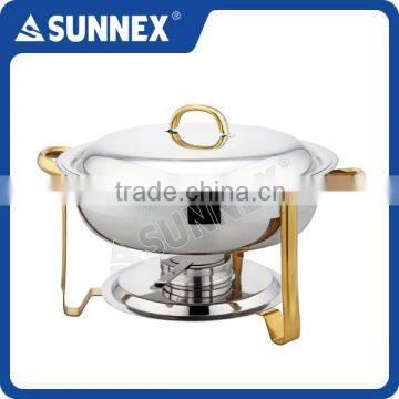 Sunnex Classic Range Round Buffet Chafer / Chafing Dish Set, Titanium Plated, 4 ltr.