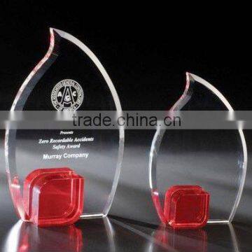 Wholesale new design blank crystal glass trophy award plaques