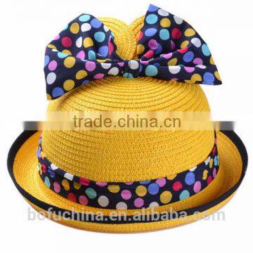 Cute Kids Straw Boater Hat Trendy Designer Hats