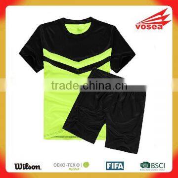 New design blank football jersey cheap plain team soccer jerseys long sleeve cheap soccer uniform set