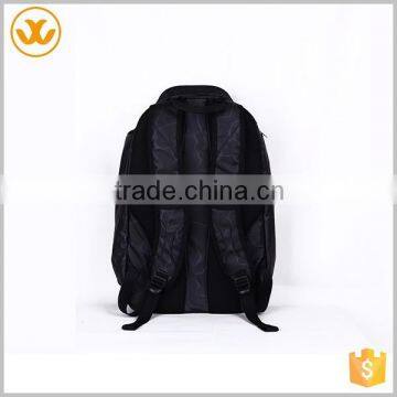 Fashion fancy black double shoulders laptop backpack custom