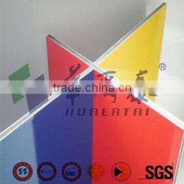 3-6mm aluminum composite panel with brushed finish, available in various colors