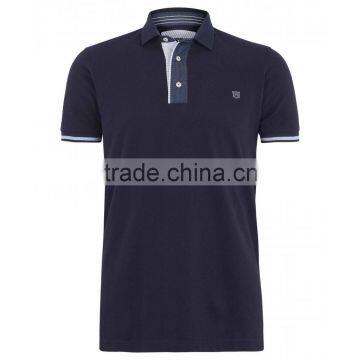 Plain Navy Blue Polo Shirts For Women And Mens Embroidery Logo