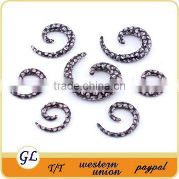 fashion acrylic body piercing jewelry ear spiral