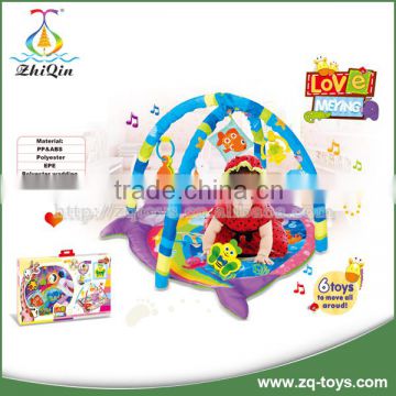 2016 New design musical baby play carpet with rattle