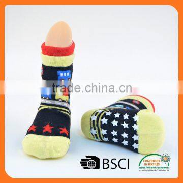 custom cotton anti-slip indoor flooring baby sock shoes