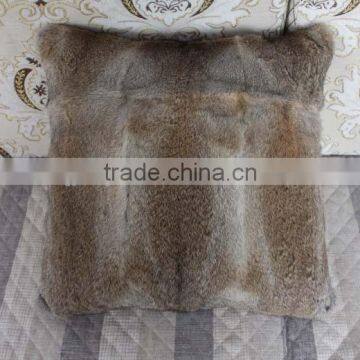 new design fancy wholesale rabbit fur pillow