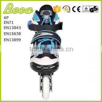 Wholesale Adjustable High Rebound pu Wheel Blue Kids Roller Skate photo-3