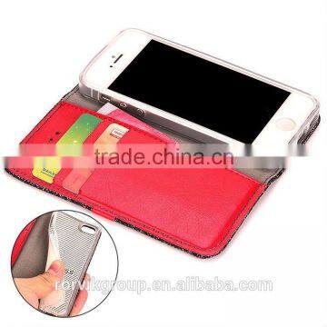 New Product For Apple IPhone5 Leather Cases, Flip Leather Case for IPhone5 With Card Slot photo-2