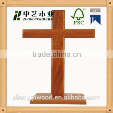 Hot sale new design small wood cross MDF wood craft crosses carved wood cross