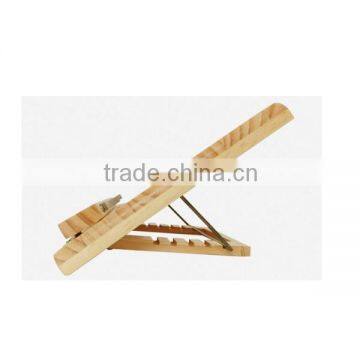 Made in China handmade sanded adjustable pine wooden laptop stand