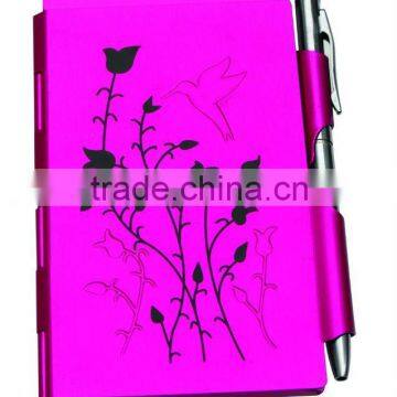 fancy aluminum hardcover note pad for promotion