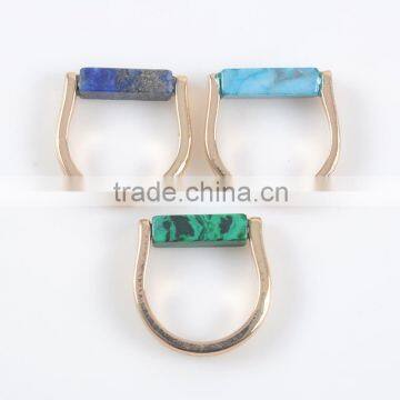 Hot Sale Charm Fashion Turquoise Mens Gold Ring photo-4
