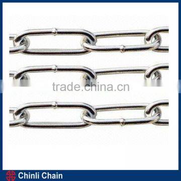 Hot Selling High Quality DIN5685 10*65mm long link hot dipped galvanized chain