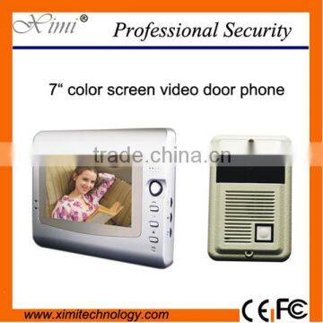 7 inch color video door phonesystem video door intercom 750TVL night version camera video door bell for apartment