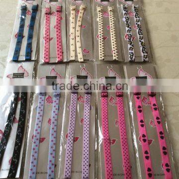 Elastic printed bra strap , fancy bra strpa with printed
