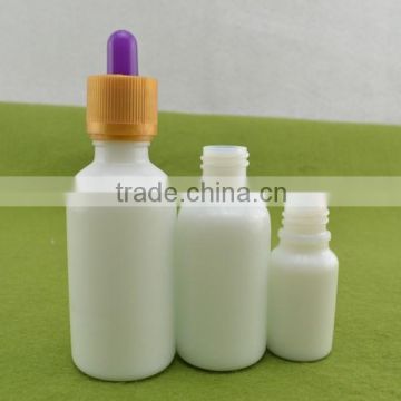 5ml,10ml,15ml,20ml,30ml,50ml,100ml e liquid bottle/White porcelain glass dropper bottles essential oil with childproof cap