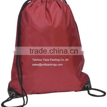 strong drawstring backpack bag, promotional polyester drawstring bag, eco string bag can be customized in various colors