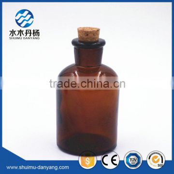 250ml amber narrow mouth glass reagent bottle for laboratory