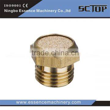 Pneumatic fittings high quality brass silencer V type muffler V-6 brass fitting in China