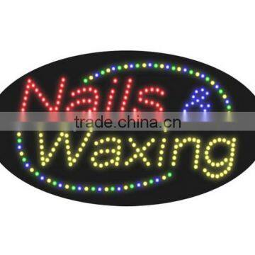 Hot selling!! customized nails animated led sign/led nail waxing sign board