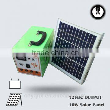 DC energy portable emergency controller metal solar light for house use with mobile charger with battery