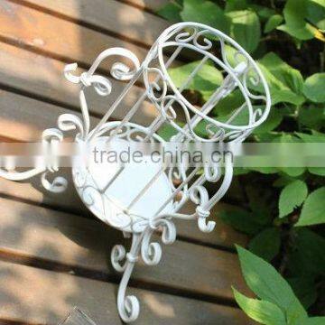 Glass Vase With Metal Stand Flower Vase photo-5