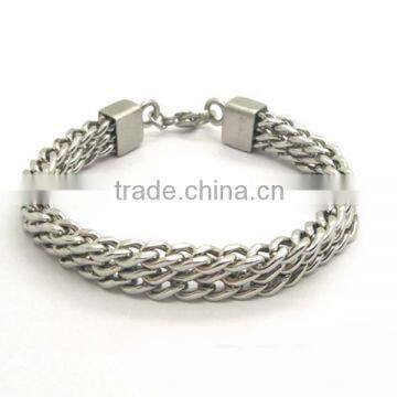 Classical simple curb chains stainless steel bracelet fashion costume jewelry china bulk fashion jewelry made in china LB3208