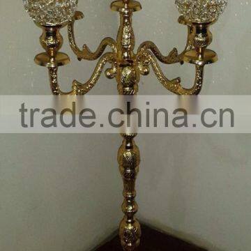 crystal gold candelabra