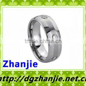 44021 fashion cute couple tungsten ring with stones