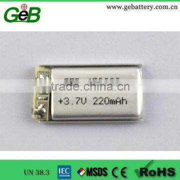 452030 3.7v 220mah lipo rechargeable Lithium Ion Polymer battery