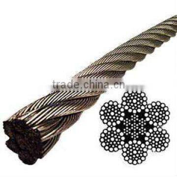 6x37+IWRC Galvanized and Ungalvanized Steel Wire Rope