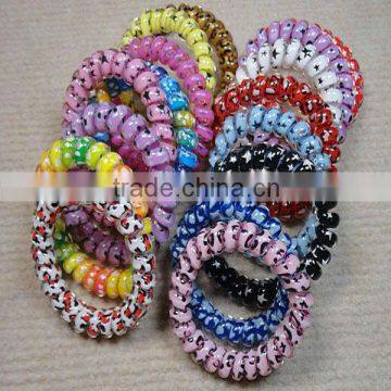 2014 Hot Selling Five-pointed Star Dot Telephone Wire Hair Bands For Women /Girls