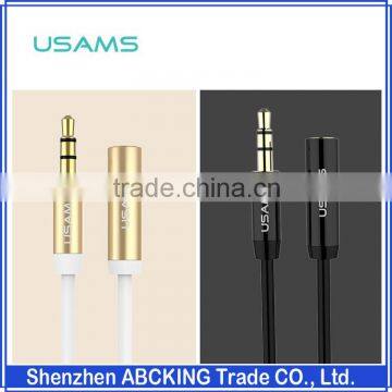 USAMS 100cm/200cm Audio 3.5mm Extension Cable For Extend all Headset Cord Audio Stereo Cord 4 MP3