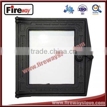 Cast iron material fireplace glass door