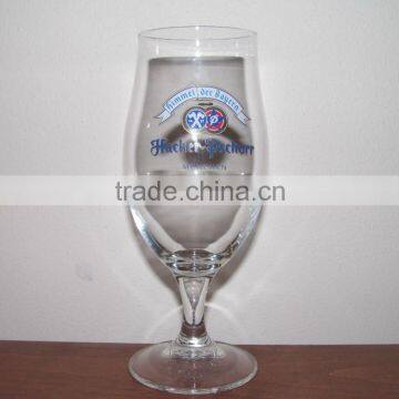 FDA,LFGB,EU grade drinkware type custom logo printed stemmed beer glass