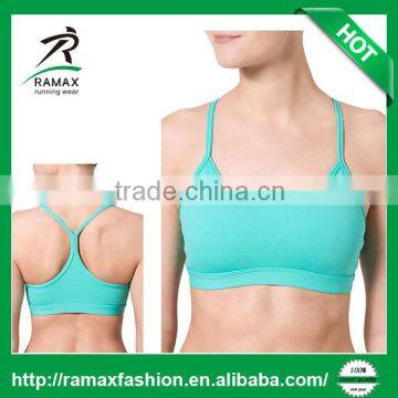 Ramax Custom Skinny Straps Racerback New Design Sports Yoga Bra In Wholesale