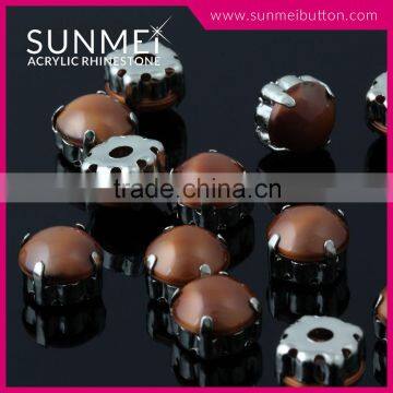 Made in Taiwan Products Dark Brown Flat Plastic Beads for Decorations