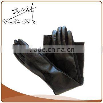 New Black Ladies Long Leather Gloves With Many Styles photo-4