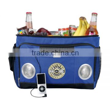 600D polyeste24 Can Cooler bag with speaker