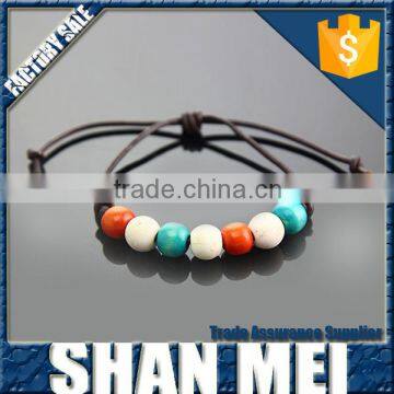 2016 Fashion Unique Charmed Customized Handmade Bead Leather Bracelet photo-6