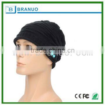 softextile cap and hat with bluetooth headphone speaker