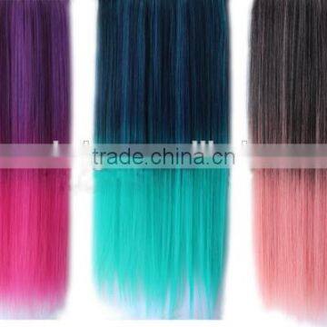 Fashion Gradient color Fake Hair silk extension hair pieces N462