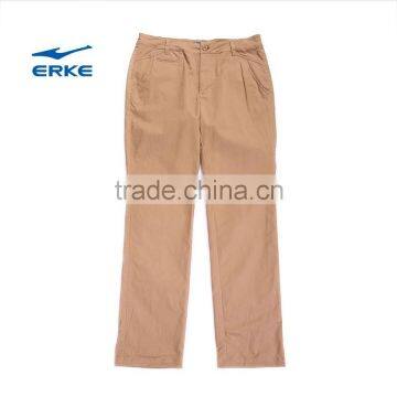 ERKE 2015 new design mens full cotton casual trousers with side pocket khaki black moss green pants wholesale/OEM