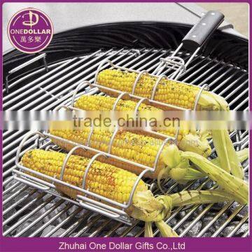 Non-Stick Corn Grilling Basket with plastic handle